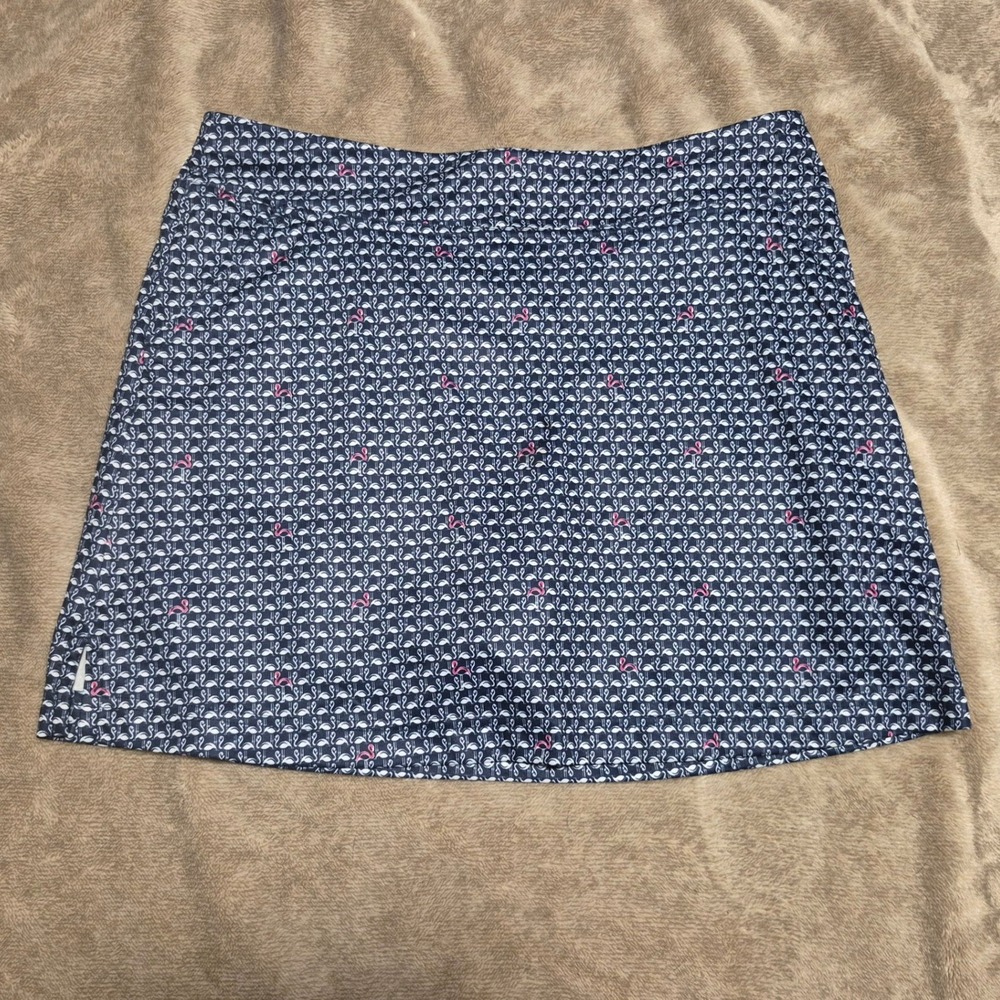 Callaway Opti-Dri Golf Skort Womens Medium Navy Flamingo Geometric Print Active